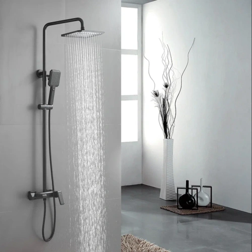 Душевая стойка Shevanik S8836H настенная цвет черный - фото 4