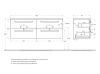 Тумба под раковину Cezares ECO-CER ECO-CER-N-1400-4C-SO-2-BL 140х50 подвесная цвет белый