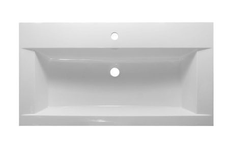 Раковина из искусственного камня Эстет Рава ФР-00014961 90х50 накладная цвет белый 1 отверстие под смеситель