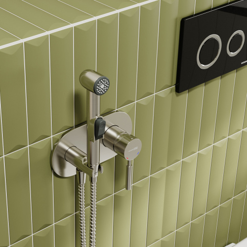 Гигиенический душ со смесителем WasserKRAFT Wern 4200 4238 никель - фото 2
