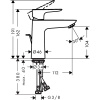 Смеситель Hansgrohe Talis E 71710340 на раковину вороненая сталь