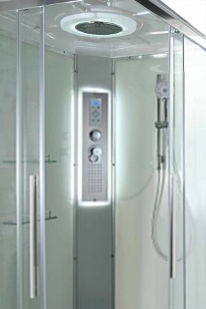 Душевая кабина AvaCan K K2810LED 100х80 прямоугольная с крышей ориентация универсальная