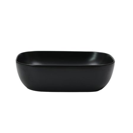 Раковина из сантехнического фарфора Melana 320328MB-805 50х30 накладная цвет черный без отверстий под смеситель