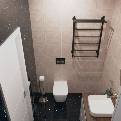 Полотенцесушитель Маргроид Вид 6 06-8050-1051-9005R 53х81 электрический черный матовый - фото 4