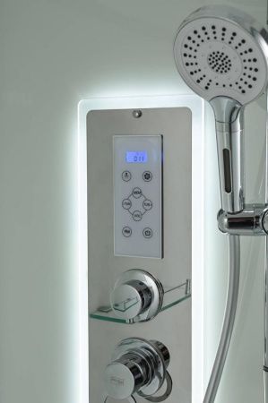 Душевая кабина AvaCan D D5090LED 90х90 четверть круга с крышей ориентация универсальная