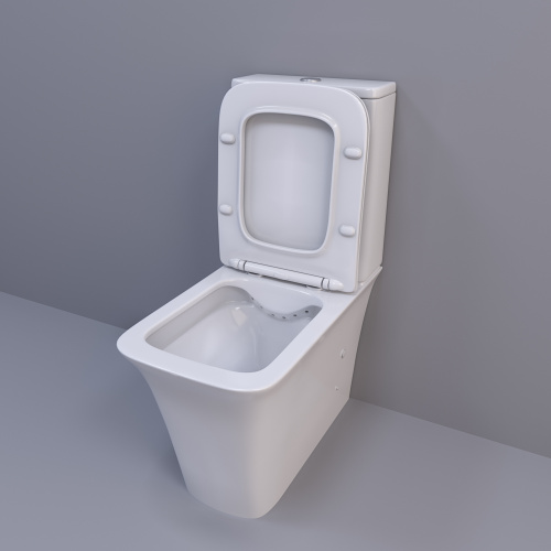 Унитаз напольный с бачком Cerutti SPA CT7838 белый с сиденьем микролифт безободковый каскадный смыв - фото 4