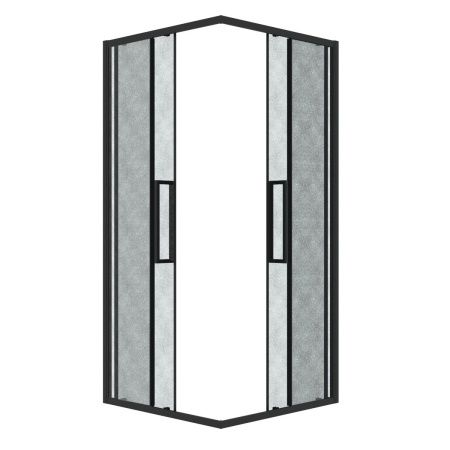 Душевой уголок Grossman Cosmo 300.K33.02.9090.21.02 90х90 стекло текстурное профиль черный без поддона