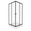 Душевой уголок Тритон Вента Щ0000073552 80х80 стекло матовое профиль черный с поддоном