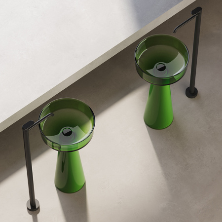 Раковина керамическая Dea Design Pedestal Basin DD2018 425 R3 40х40 напольная цвет зеленый без отверстий под смеситель
