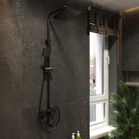 Верхний душ Bond Cube B02-9988 черный матовый