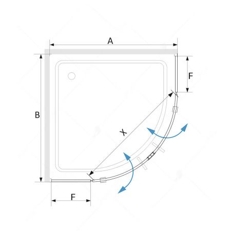 Душевой уголок RGW Stilvoll 06325388-14 80х80 стекло прозрачное профиль черный без поддона