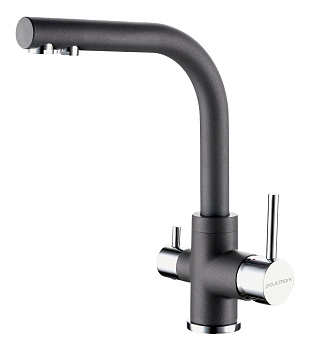Смеситель для кухни Paulmark ESSEN Es213011-402 на раковину серый металлик без термостата