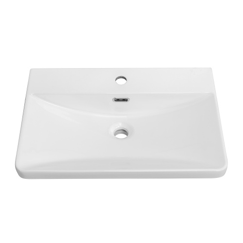 Раковина керамическая BelBagno BB-8076-3-60 61х43 накладная цвет белый глянцевый - фото 3