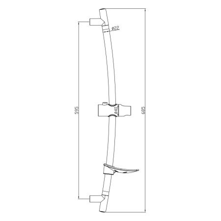 Душевая штанга LeMark LM8064C цвет хром