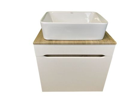 Тумба с раковиной Sintesi STL.W7018_SIN-LVB-APP-401 60х60 подвесная цвет белый
