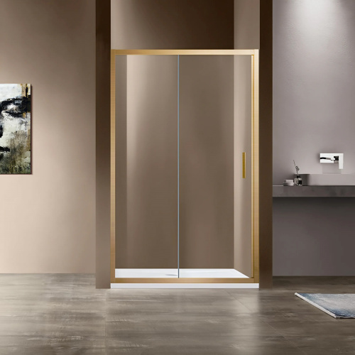 Душевая дверь Vincea Garda VDS-1G120CLG 120х190 стекло прозрачное профиль золото брашированное