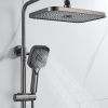 Душевая стойка Shevanik S9636T настенная цвет оружейная сталь