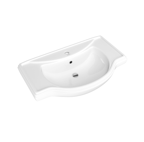 Раковина из сантехнического фарфора Kirovit Классик Вн Крв07 80х50 накладная цвет белый