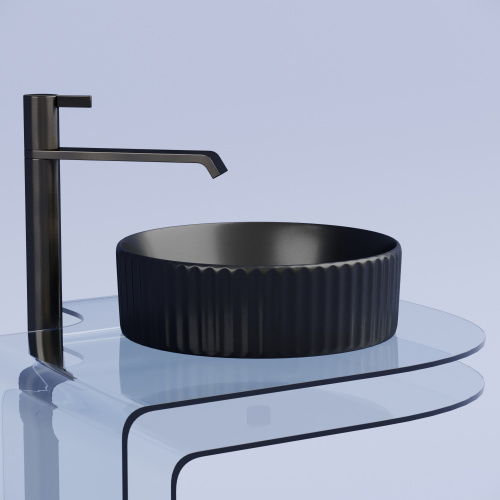 Раковина Ceramica Nova ELEMENT 36 см CN6057MB накладная цвет черный матовый - фото 3