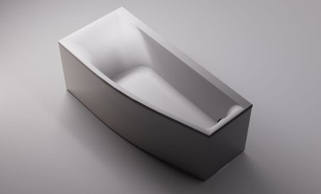 Ванна из литьевго мрамора Astra-Form Скат 01010014 170х75 пристенная асимметричная с ножками