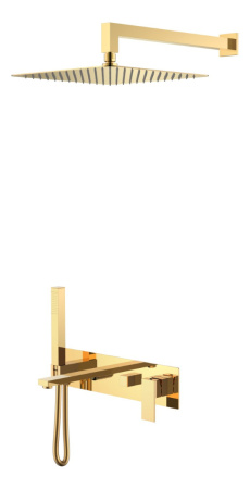 Душевая система Boheme Qubic 474-G встраиваемая цвет золото