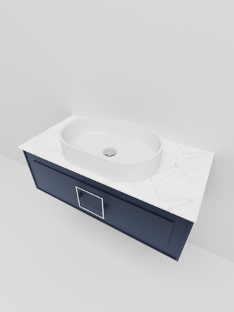 Тумба со столешницей La Fenice CUBO NFNC-01-CUB-BG-100-1-GG 100х50 подвесная цвет синий