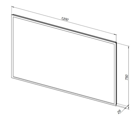 Зеркало в ванную Aquanet Оптима 00288968 120х75 цвет белый