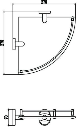Полка в ванную комнату Savol S-007073 - фото 2