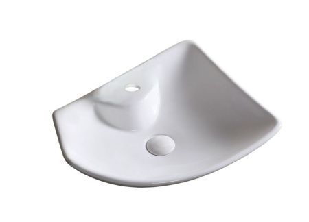 Раковина из сантехнического фарфора Cerutti SPA CR7054 50х40 накладная цвет белый 1 отверстие под смеситель