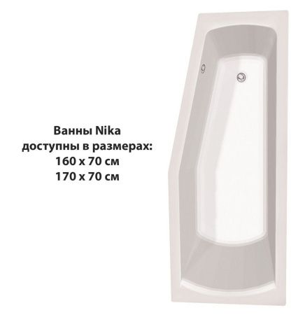 Ванна акриловая C-Bath CBA00401R 160х70 пристенная асимметричная