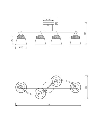 Люстра потолочная Freya Glasses (Бинокль) FR5156PL-04WG