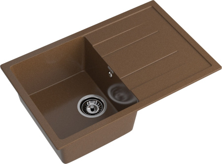 Кухонная мойка Granfest Quadro Q-780L терракот 77х50 цвет коричневый поверхность матовая