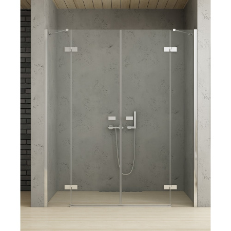 Душевая дверь New Trendy REFLEXA EXK-5074 210х200 стекло прозрачное профиль хром глянцевый