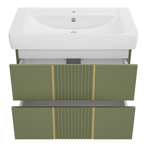 Тумба под раковину Brevita Vega VEG-09080-0802Я 74х43х50 подвесная - фото 3