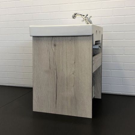 Тумба с раковиной Comforty Вена 00-00006653CF 50х50 подвесная цвет серый