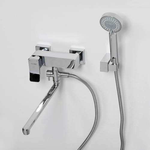 Смеситель для ванны и душа WasserKRAFT Aller 1060 1062L настенный хром - фото 2