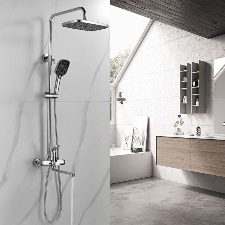Душевая стойка Raffine F3685 настенная цвет хром