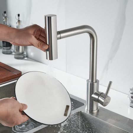 Смеситель для кухни Raffine F203L на мойку сатин