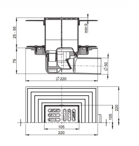 Душевой трап Alcadrain APV1324 - фото 2