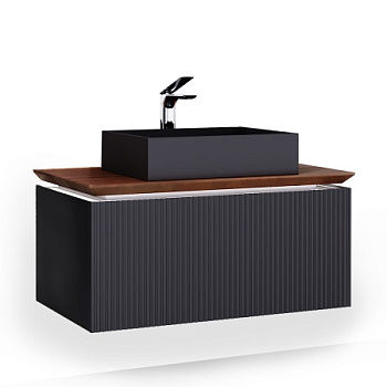 Тумба под раковину Jorno STRONG Str.01.100/P/A 100х54х33 подвесная цвет антрацит