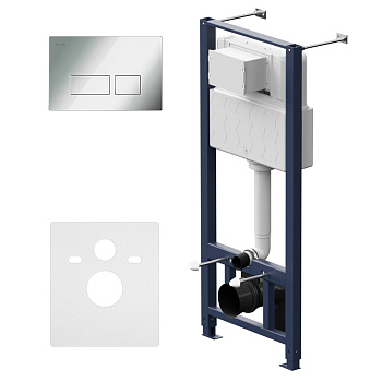 Комплект унитаз с инсталляцией с клавишей смыва Am.Pm Spirit V2.0 IS47051.701700MB Комплект унитаз с инсталляцией с клавишей смыва Am.Pm Spirit V2.0 IS47051.701700MB