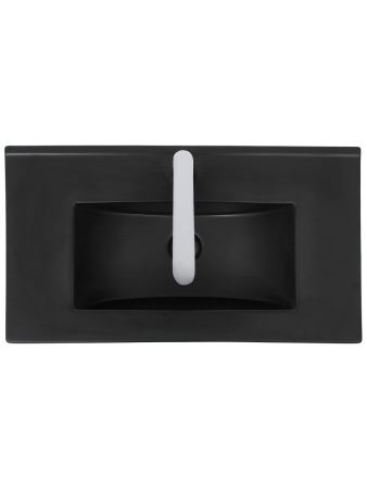 Раковина из сантехнического фаянса WeltWasser WW SK 10000005571 40 см встраиваемая цвет черный 1 отверстие под смеситель