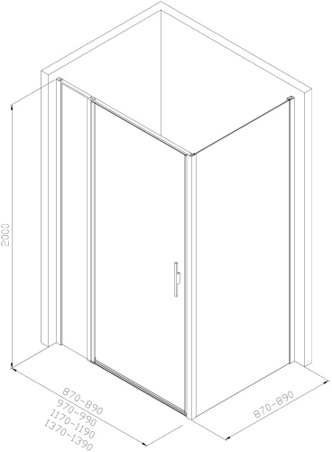 Душевой уголок Allen Brau Priority 3.31002.BA + 3.31017.BA 90х90 стекло прозрачное профиль серебро брашированное без поддона - фото 2