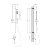 Душевой гарнитур Gessi Rettangolo 20142#299 настенный черный