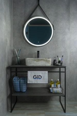 Раковина керамическая Gid Geométrico 54460 50х40 накладная цвет многоцветный 1 отверстие под смеситель