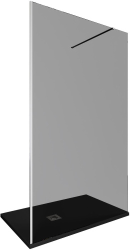 Душевая перегородка Allen Brau Infinity 3.21020.BA.T 120х200 стекло тонированное профиль серебро брашированное - фото 2