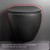 Унитаз подвесной Creo Сeramique AVIGNON COMBO-AV1100MB/AV1001TMB черный с сиденьем с микролифт каскадный смыв