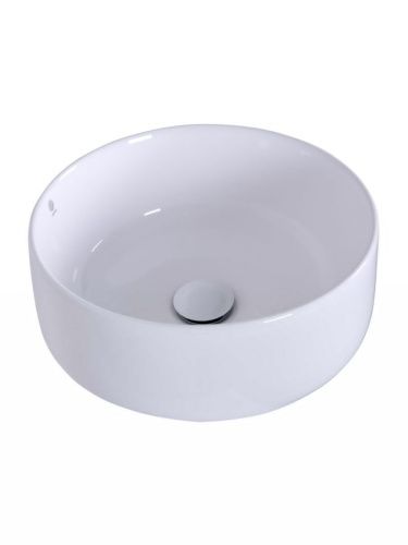 Раковина из сантехнического фарфора Orange B07-345W 30х30 накладная цвет белый