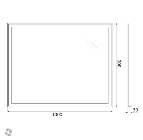 Зеркало BelBagno SPC-GRT-1000-800-LED-BTN 100х80 - фото 5