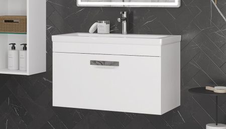 Тумба под раковину Velvex ESTEA tpEST.80.1Y.233 80х40 подвесная цвет белый